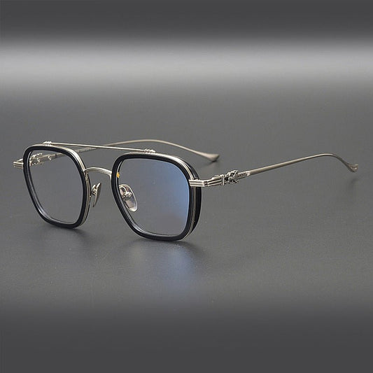 PARATESTES Double Bridge Aviator Glasses – Vintage Tortoise Full Frame - HP eyeglasses
