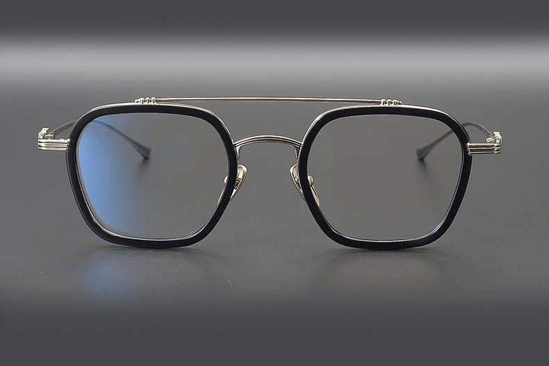 PARATESTES Double Bridge Aviator Glasses – Vintage Tortoise Full Frame - HP eyeglasses