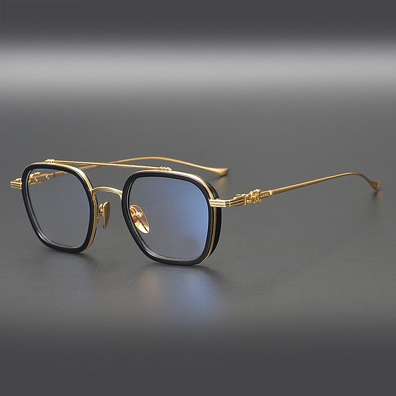 PARATESTES Double Bridge Aviator Glasses – Vintage Tortoise Full Frame - HP eyeglasses