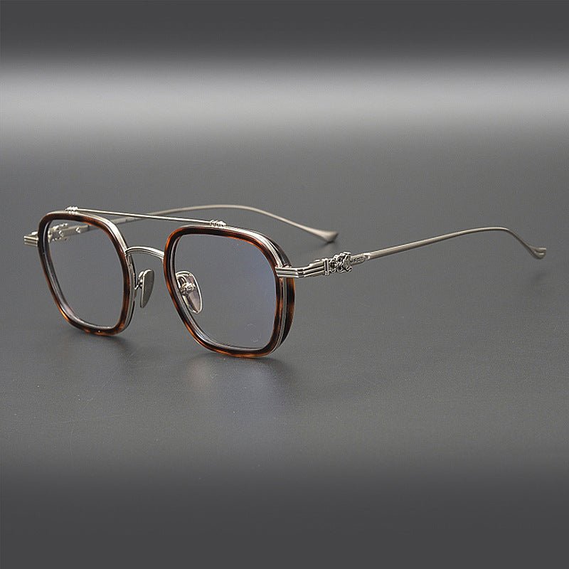 PARATESTES Double Bridge Aviator Glasses – Vintage Tortoise Full Frame - HP eyeglasses
