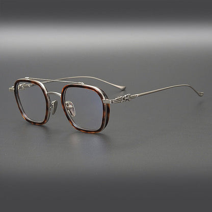PARATESTES Double Bridge Aviator Glasses – Vintage Tortoise Full Frame - HP eyeglasses