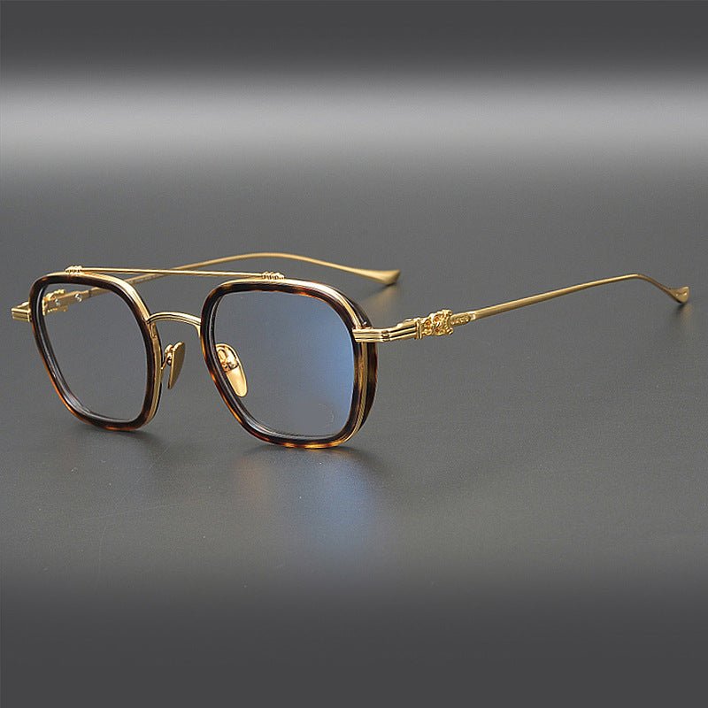 PARATESTES Double Bridge Aviator Glasses – Vintage Tortoise Full Frame - HP eyeglasses