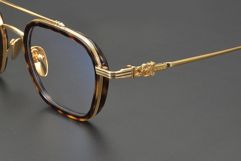 PARATESTES Double Bridge Aviator Glasses – Vintage Tortoise Full Frame - HP eyeglasses