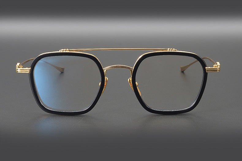PARATESTES Double Bridge Aviator Glasses – Vintage Tortoise Full Frame - HP eyeglasses