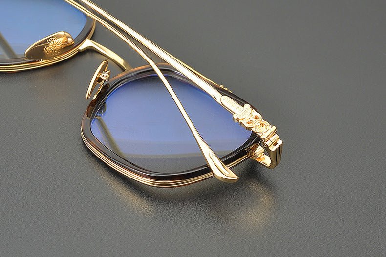 PARATESTES Double Bridge Aviator Glasses – Vintage Tortoise Full Frame - HP eyeglasses