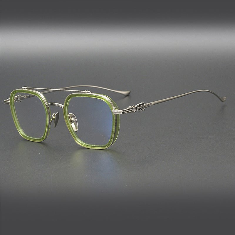 PARATESTES Double Bridge Aviator Glasses – Vintage Tortoise Full Frame - HP eyeglasses