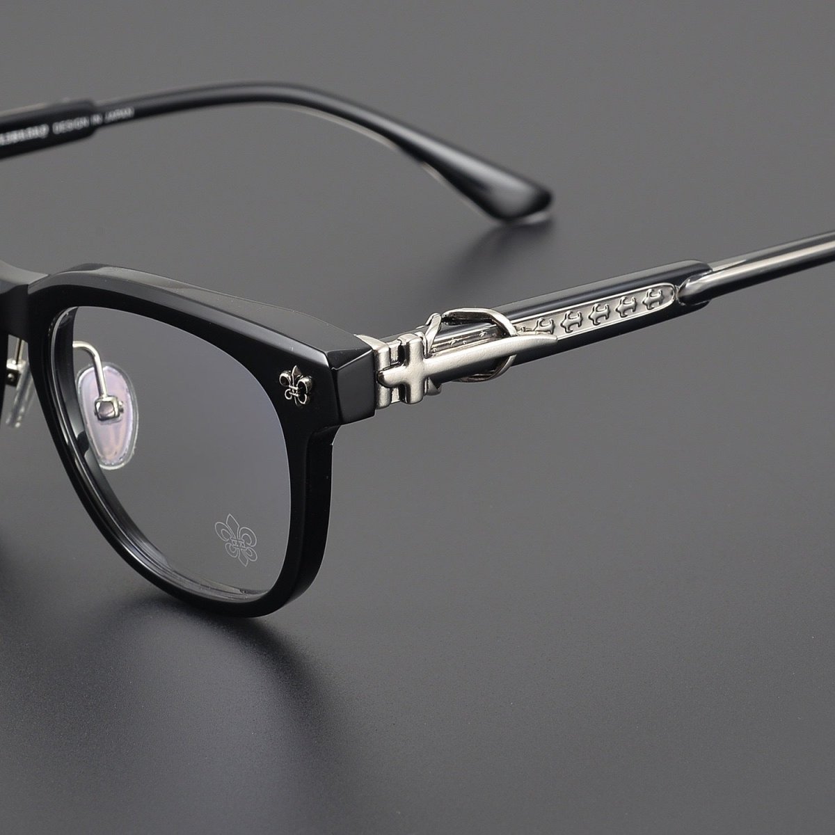 Punk Retro Acetate Eyeglasses with Butterfly & Sword Details | Unisex Full Frame Optical Glasses – CH8133 - HP eyeglasses
