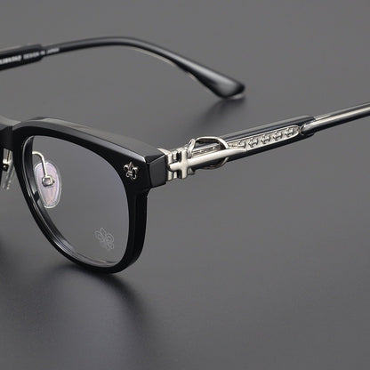 Punk Retro Acetate Eyeglasses with Butterfly & Sword Details | Unisex Full Frame Optical Glasses – CH8133 - HP eyeglasses