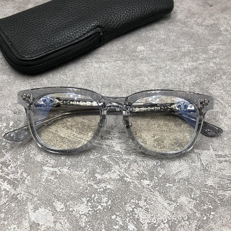 Punk Retro Acetate Eyeglasses with Butterfly & Sword Details | Unisex Full Frame Optical Glasses – CH8133 - HP eyeglasses