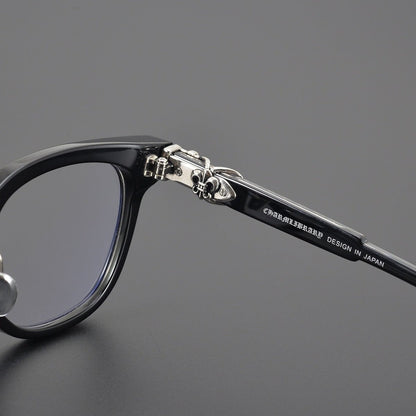 Punk Retro Acetate Eyeglasses with Butterfly & Sword Details | Unisex Full Frame Optical Glasses – CH8133 - HP eyeglasses