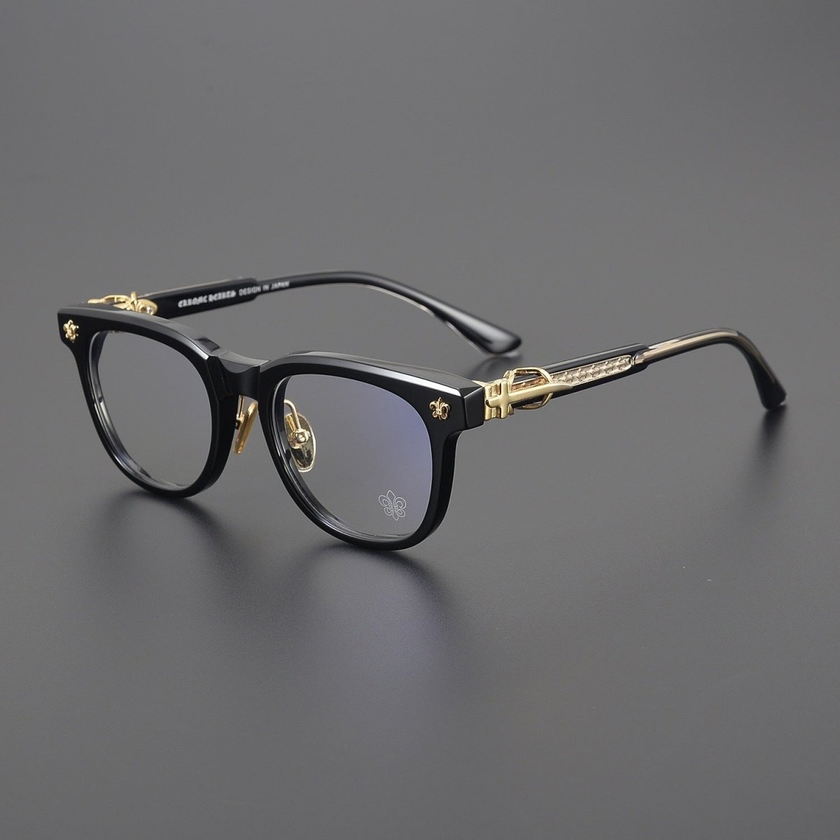 Punk Retro Acetate Eyeglasses with Butterfly & Sword Details | Unisex Full Frame Optical Glasses – CH8133 - HP eyeglasses
