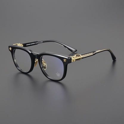 Punk Retro Acetate Eyeglasses with Butterfly & Sword Details | Unisex Full Frame Optical Glasses – CH8133 - HP eyeglasses