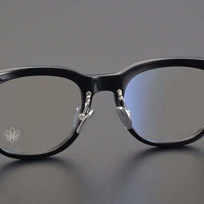 Punk Retro Acetate Eyeglasses with Butterfly & Sword Details | Unisex Full Frame Optical Glasses – CH8133 - HP eyeglasses