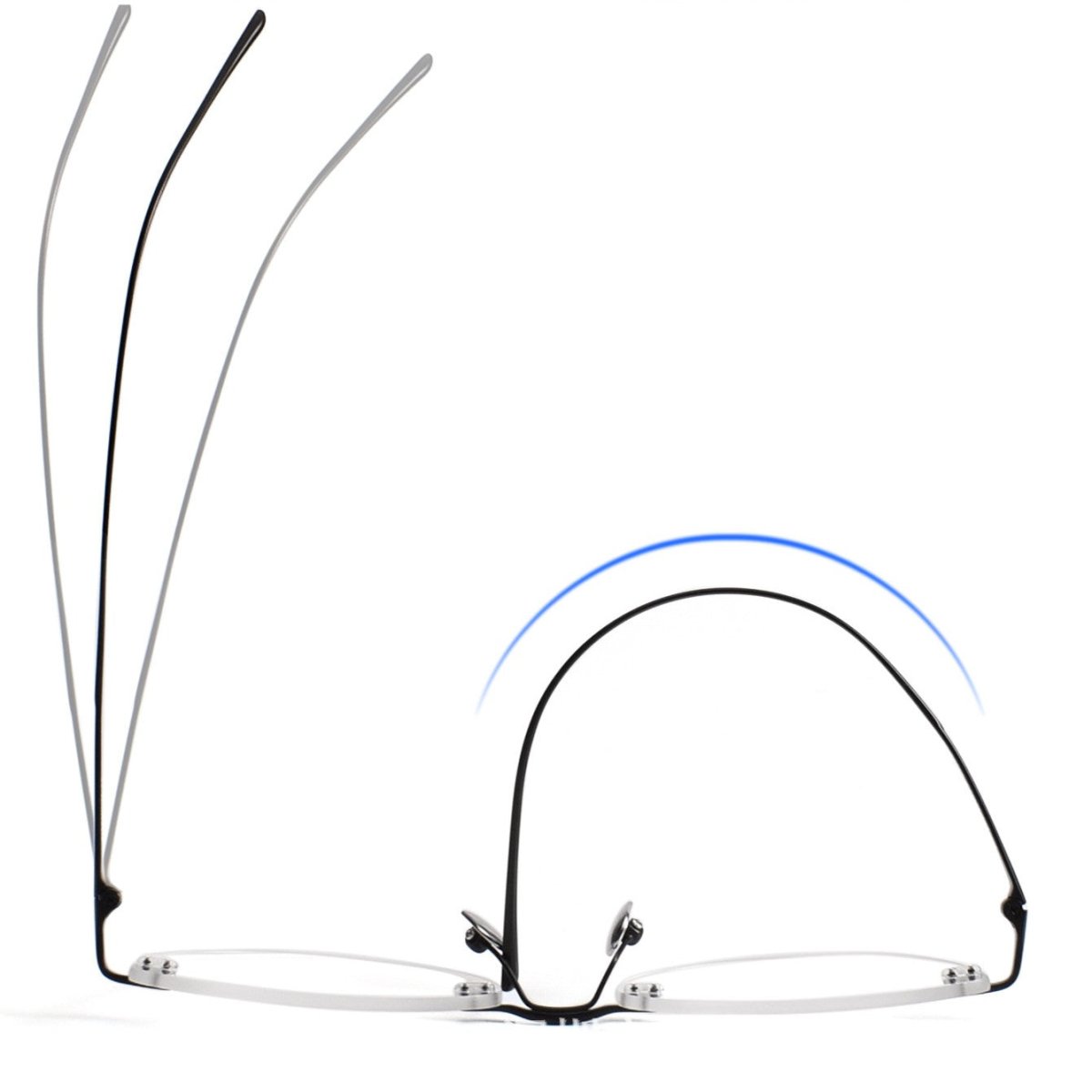 Pure Titanium Cat-Eye Rimless Glasses for Women | Ultra-Light Oval Prescription Frame 52019 - HP eyeglasses