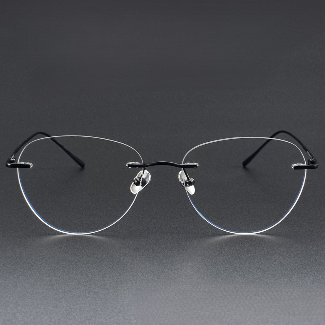 Pure Titanium Cat-Eye Rimless Glasses for Women | Ultra-Light Oval Prescription Frame 52019 - HP eyeglasses