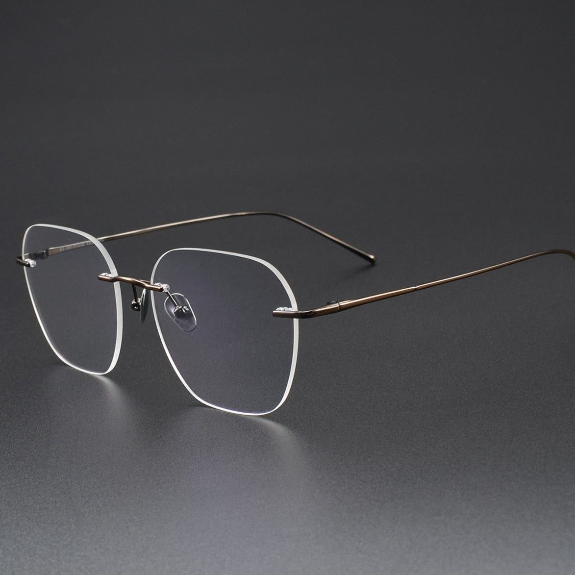 Pure Titanium Rimless Glasses for Men & Women | Minimalist Business Optical Frame ZY52022 - HP eyeglasses