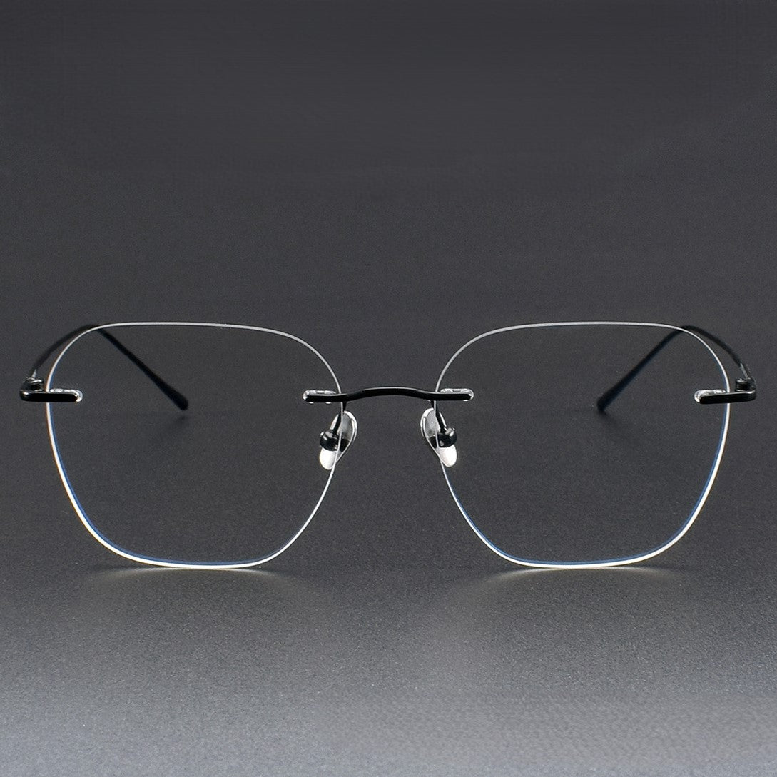 Pure Titanium Rimless Glasses for Men & Women | Minimalist Business Optical Frame ZY52022 - HP eyeglasses