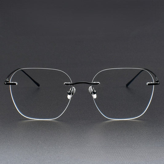 Pure Titanium Rimless Glasses for Men & Women | Minimalist Business Optical Frame ZY52022 - HP eyeglasses