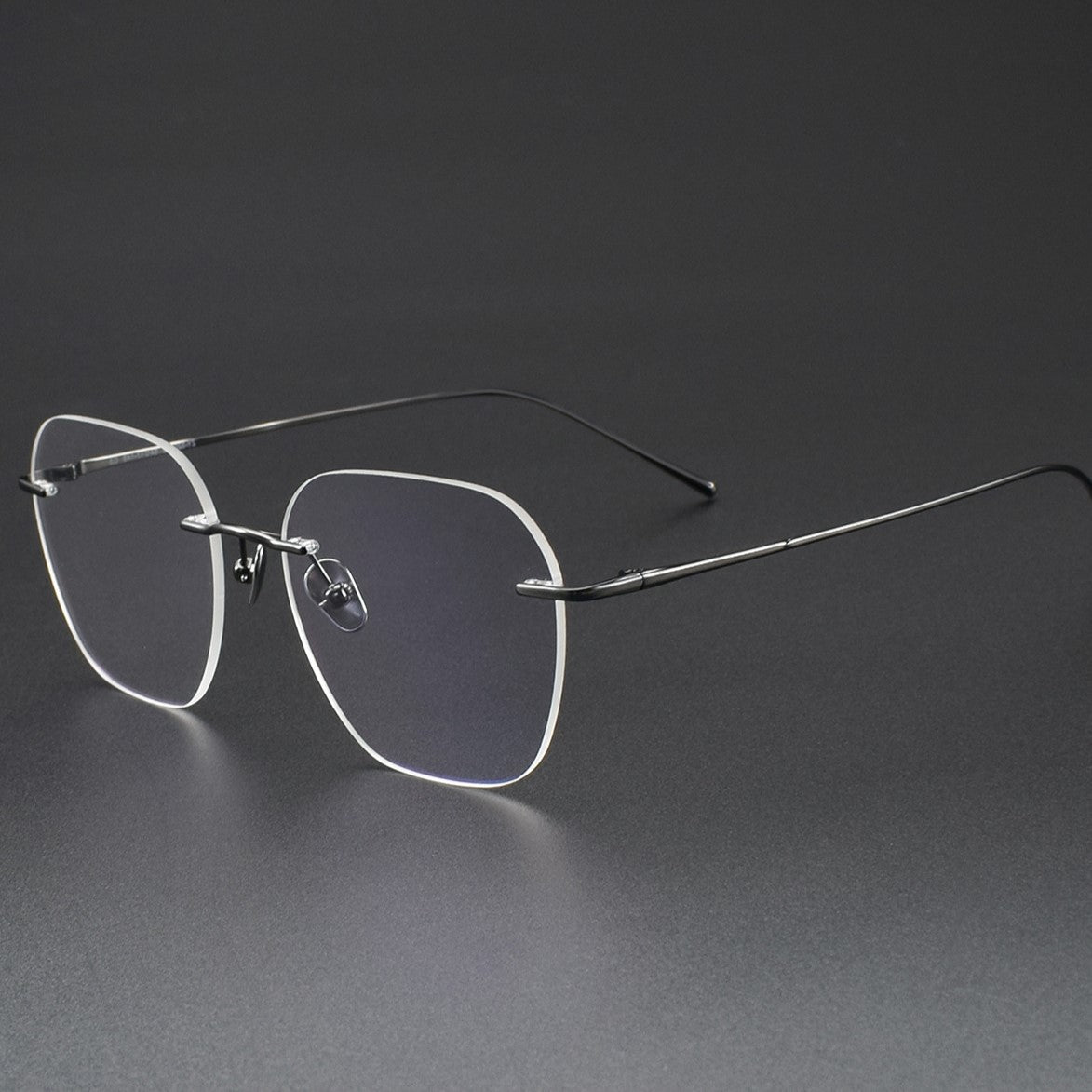 Pure Titanium Rimless Glasses for Men & Women | Minimalist Business Optical Frame ZY52022 - HP eyeglasses