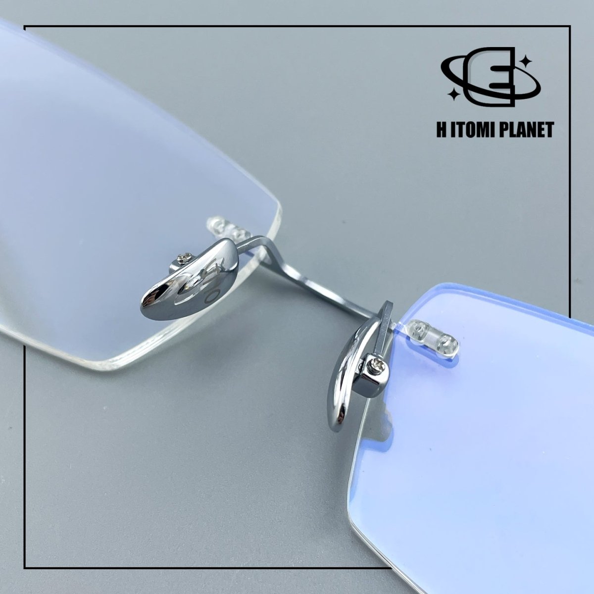 Pure Titanium Rimless Glasses for Men & Women | Ultra-Light Business Prescription Eyeglasses EO-6001 - HP eyeglasses