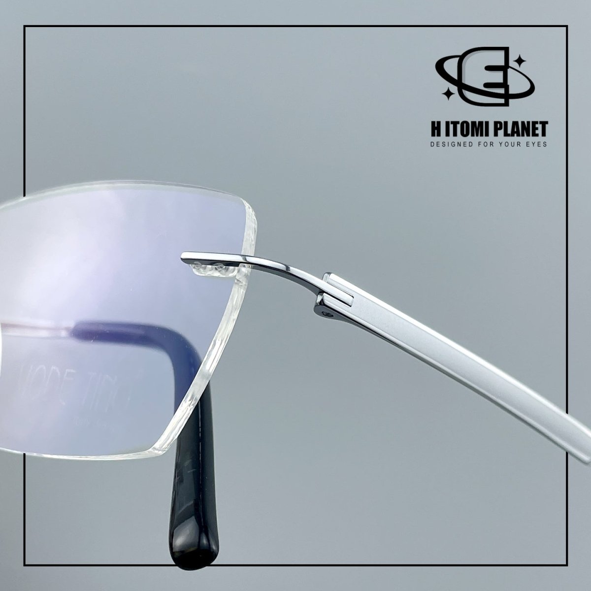 Pure Titanium Rimless Glasses for Men & Women | Ultra-Light Business Prescription Eyeglasses EO-6001 - HP eyeglasses