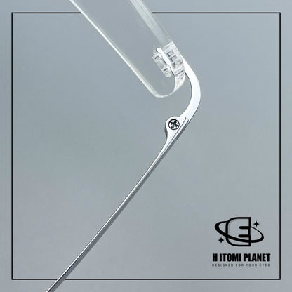 Pure Titanium Rimless Glasses for Men & Women | Ultra-Light Business Prescription Eyeglasses EO-6001 - HP eyeglasses