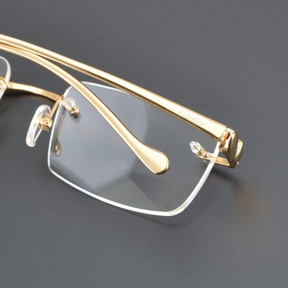 Pure Titanium Rimless Square Glasses with Panther Head Design | Premium Prescription Eyewear – CT0061O - HP eyeglasses