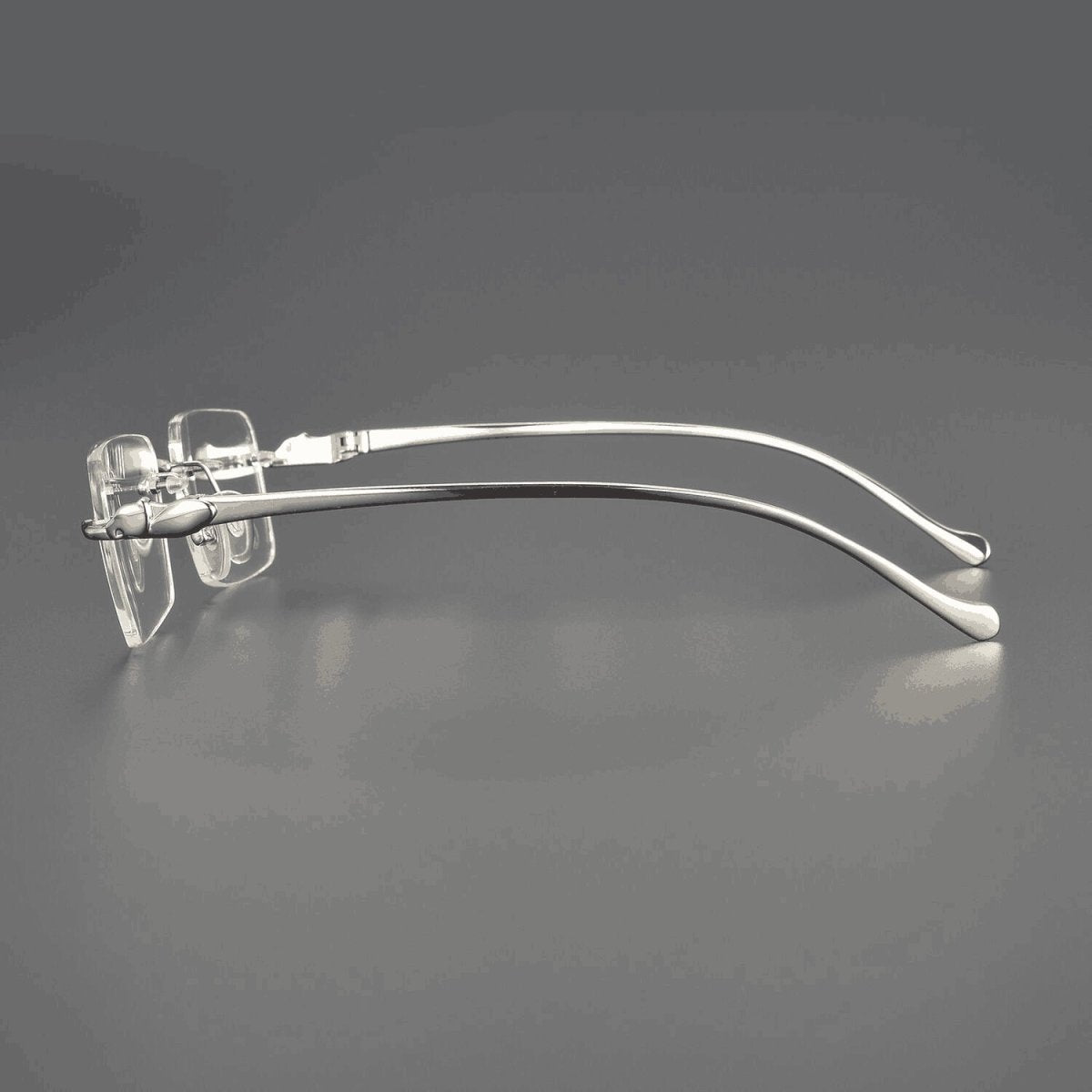 Pure Titanium Rimless Square Glasses with Panther Head Design | Premium Prescription Eyewear – CT0061O - HP eyeglasses