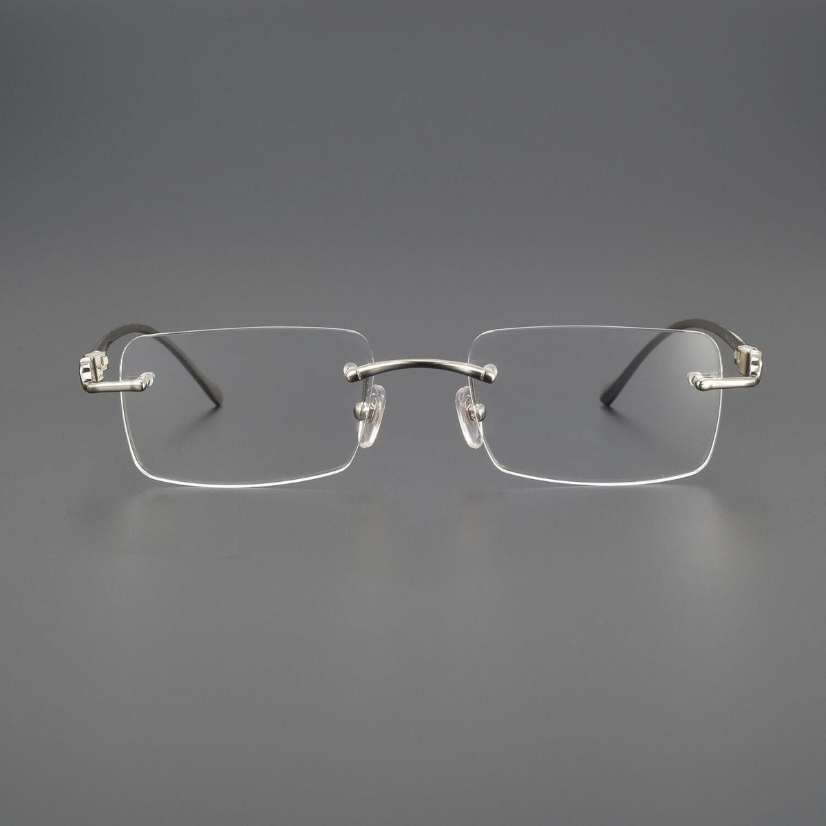 Pure Titanium Rimless Square Glasses with Panther Head Design | Premium Prescription Eyewear – CT0061O - HP eyeglasses