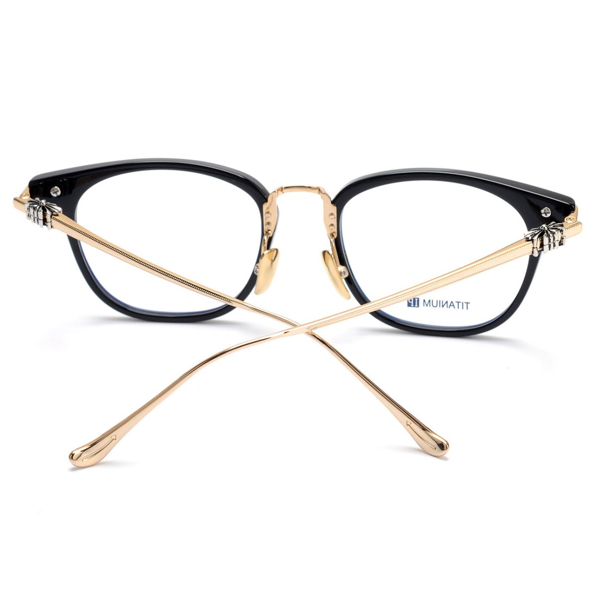 Retro Round Acetate Glasses Frame Titanium Optical Eyeglasses Unisex Prescription Glasses for Men Women SHAGASS - HP eyeglasses