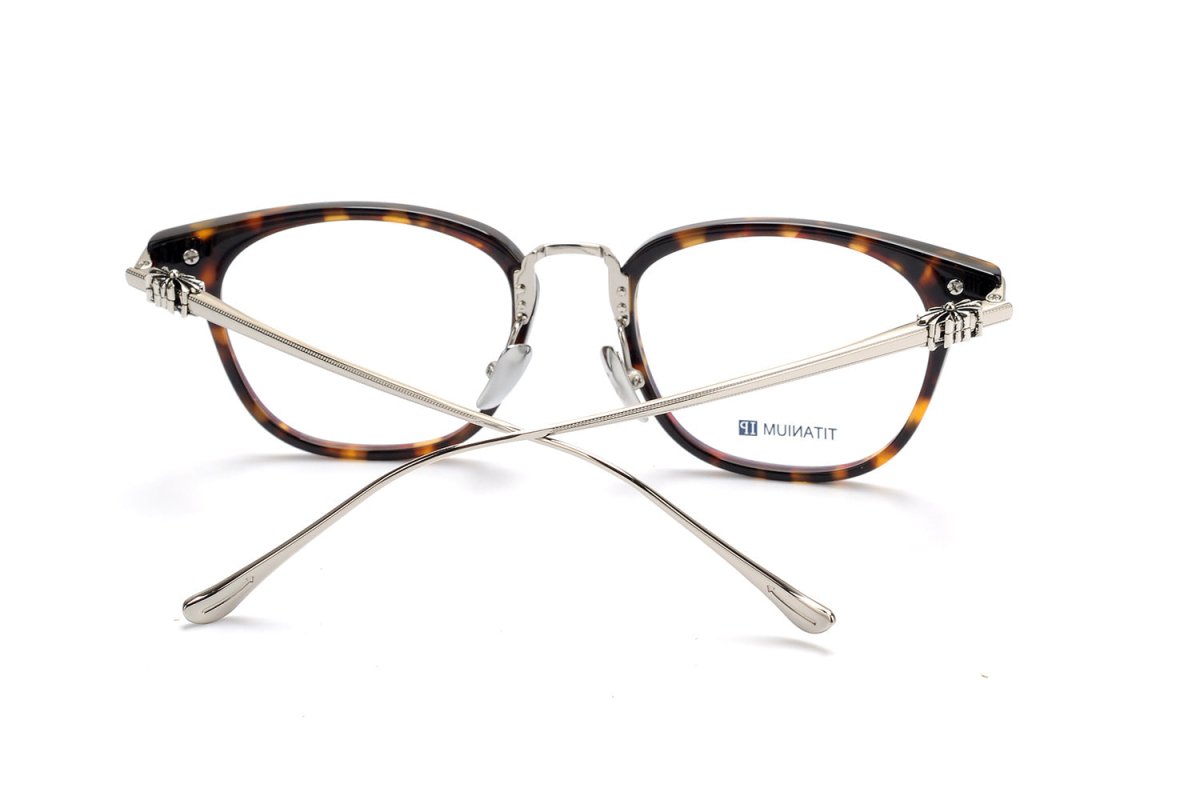 Retro Round Acetate Glasses Frame Titanium Optical Eyeglasses Unisex Prescription Glasses for Men Women SHAGASS - HP eyeglasses