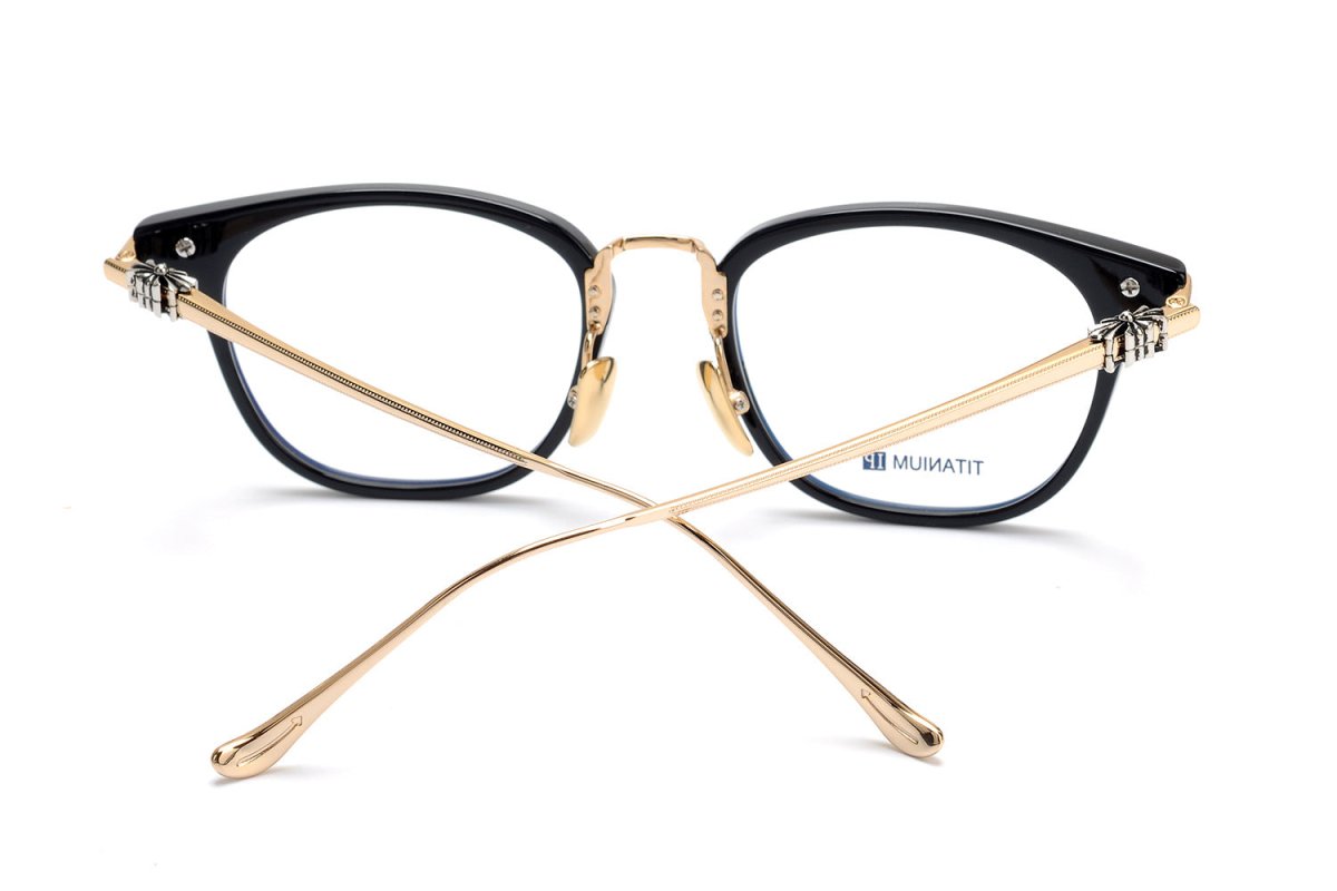 Retro Round Acetate Glasses Frame Titanium Optical Eyeglasses Unisex Prescription Glasses for Men Women SHAGASS - HP eyeglasses