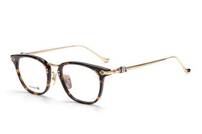 Retro Round Acetate Glasses Frame Titanium Optical Eyeglasses Unisex Prescription Glasses for Men Women SHAGASS - HP eyeglasses