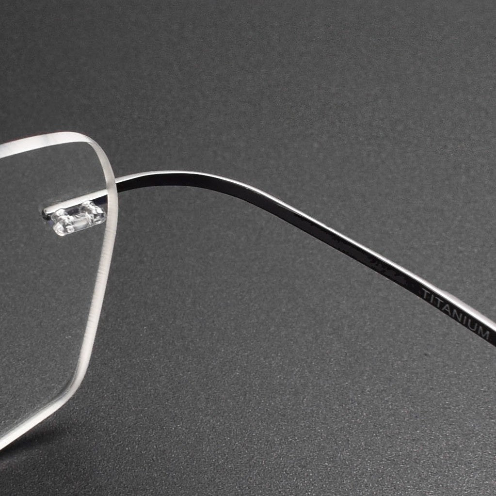 Screwless Pure Titanium Rimless Glasses for Men & Women | Ultra-Light Flexible Prescription Optical Frame XW1818 - HP eyeglasses