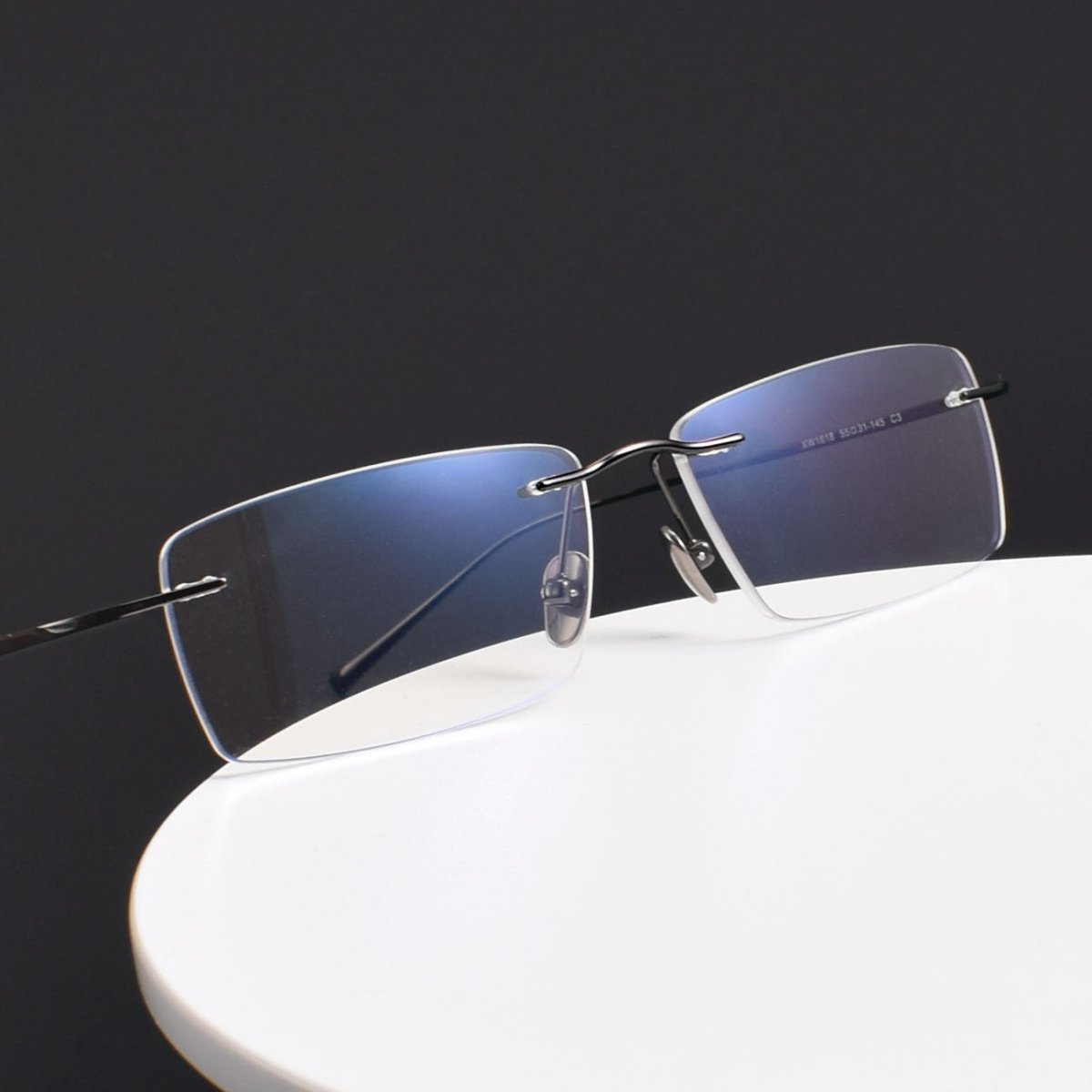 Screwless Pure Titanium Rimless Glasses for Men & Women | Ultra-Light Flexible Prescription Optical Frame XW1818 - HP eyeglasses