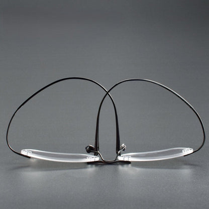 Screwless Pure Titanium Rimless Glasses for Men & Women | Ultra-Light Flexible Prescription Optical Frame XW1818 - HP eyeglasses