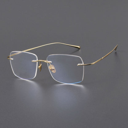 Screwless Pure Titanium Rimless Glasses | Ultra-Light Luxury Optical Frame for Men & Women XW1819 - HP eyeglasses