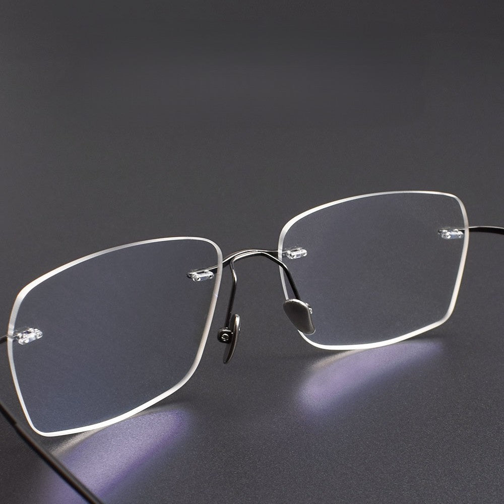 Screwless Pure Titanium Rimless Glasses | Ultra-Light Luxury Optical Frame for Men & Women XW1819 - HP eyeglasses