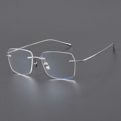 Screwless Pure Titanium Rimless Glasses | Ultra-Light Luxury Optical Frame for Men & Women XW1819 - HP eyeglasses