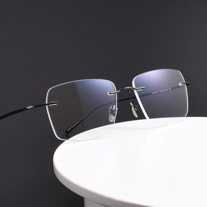 Screwless Pure Titanium Rimless Glasses | Ultra-Light Luxury Optical Frame for Men & Women XW1819 - HP eyeglasses