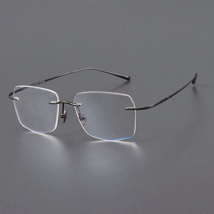 Screwless Pure Titanium Rimless Glasses | Ultra-Light Luxury Optical Frame for Men & Women XW1819 - HP eyeglasses