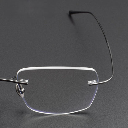 Screwless Pure Titanium Rimless Glasses | Ultra-Light Luxury Optical Frame for Men & Women XW1819 - HP eyeglasses