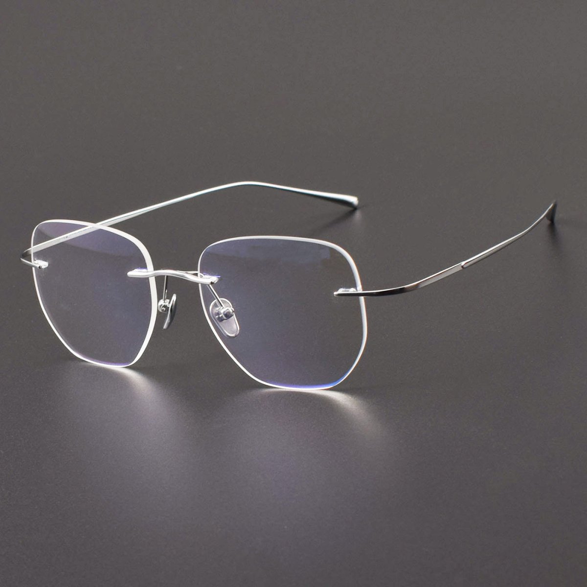 Screwless Pure Titanium Rimless Polygon Glasses | Ultra-Light Designer Optical Frame XW1816 - HP eyeglasses