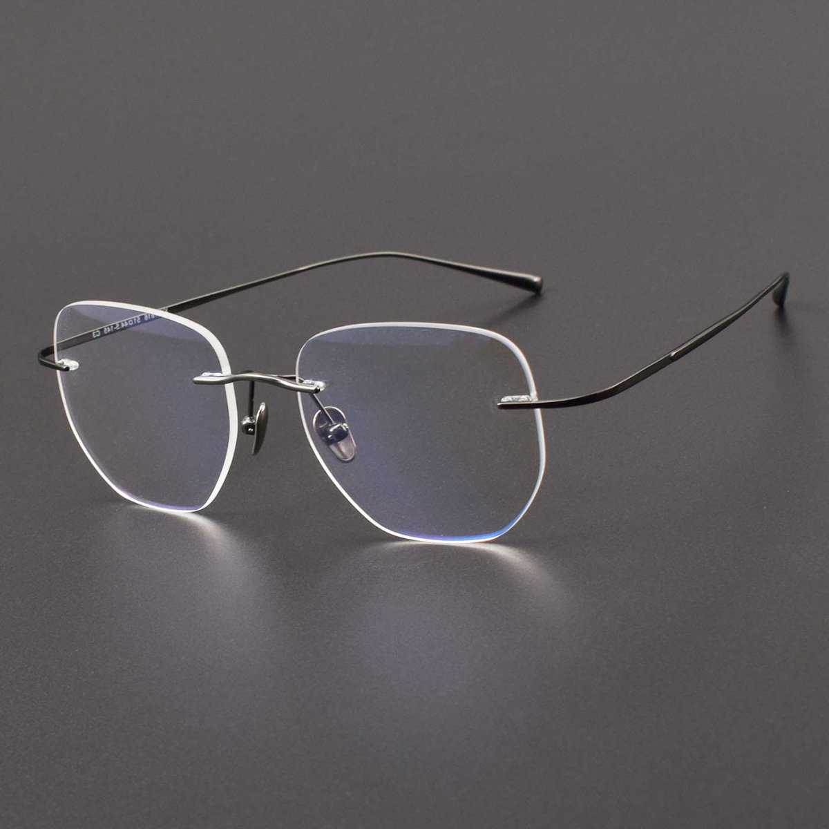 Screwless Pure Titanium Rimless Polygon Glasses | Ultra-Light Designer Optical Frame XW1816 - HP eyeglasses