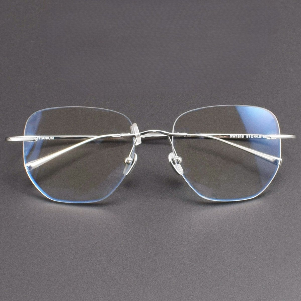 Screwless Pure Titanium Rimless Polygon Glasses | Ultra-Light Designer Optical Frame XW1816 - HP eyeglasses