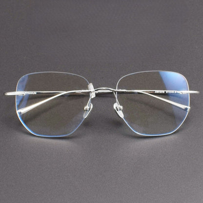 Screwless Pure Titanium Rimless Polygon Glasses | Ultra-Light Designer Optical Frame XW1816 - HP eyeglasses