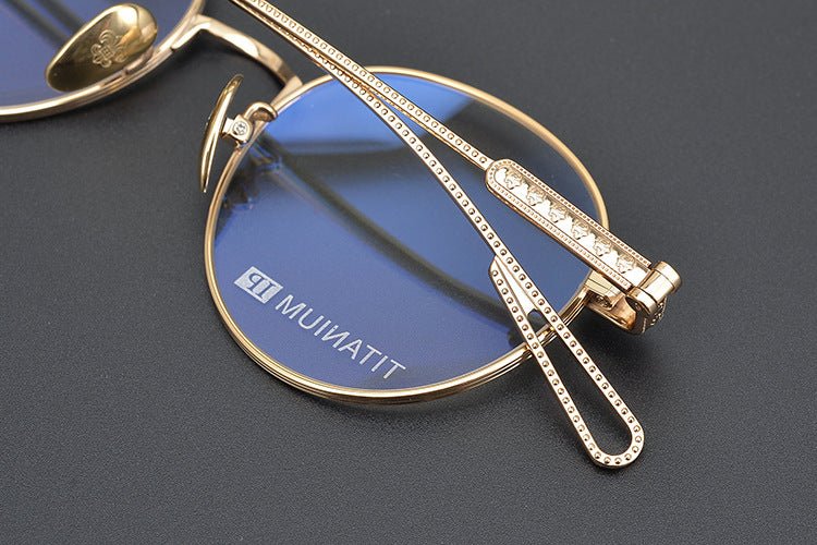 SEXCEL Gothic Round Glasses - Chrome Hearts Style Titanium Full Frame (50mm) - HP eyeglasses