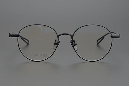 SEXCEL Gothic Round Glasses - Chrome Hearts Style Titanium Full Frame (50mm) - HP eyeglasses