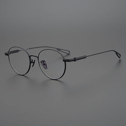 SEXCEL Gothic Round Glasses - Chrome Hearts Style Titanium Full Frame (50mm) - HP eyeglasses