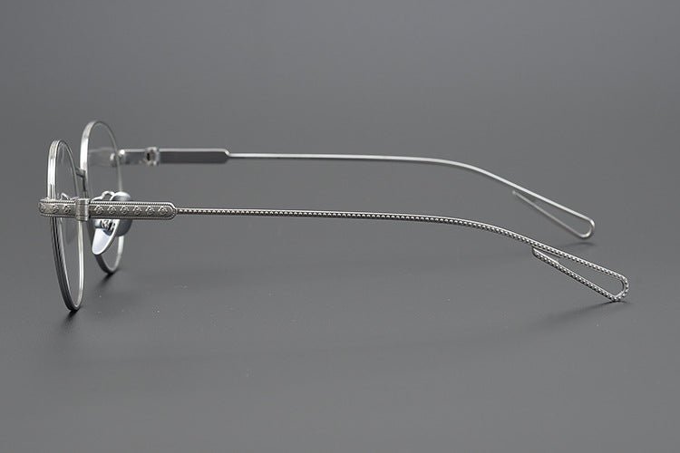 SEXCEL Gothic Round Glasses - Chrome Hearts Style Titanium Full Frame (50mm) - HP eyeglasses